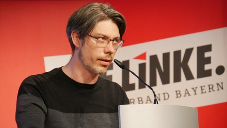 Tobias Boegelein auf der Landesvertreter:innenversammlung 2021 in Würzburg